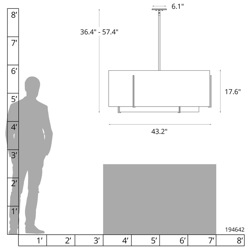 Exos Double Shade Large Scale Pendant Dark Smoke