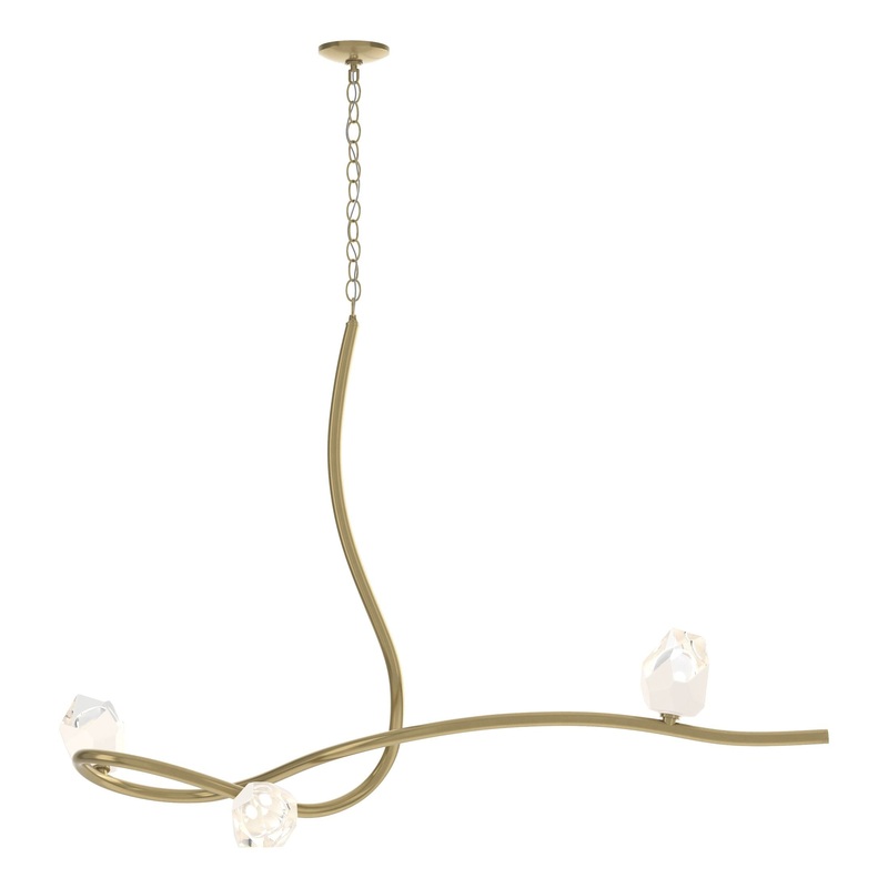 Glacier 3-Light Pendant Modern Brass White Crystal (WP)