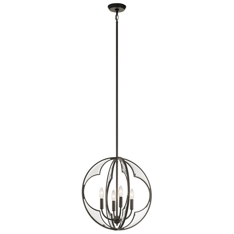 Kichler 43096OZ Four Light Chandelier, Olde Bronze