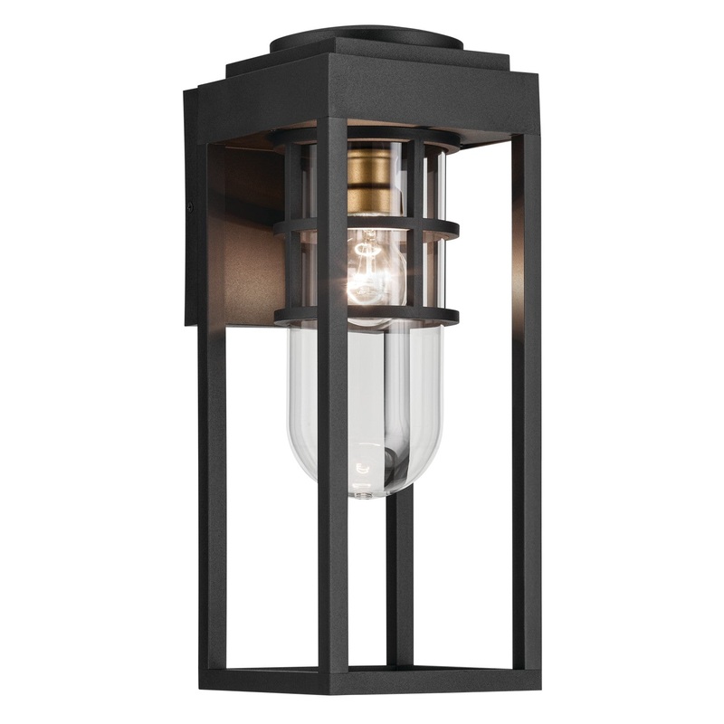 Kichler 59138BKT One Light Outdoor Wall Mount, Textured Black