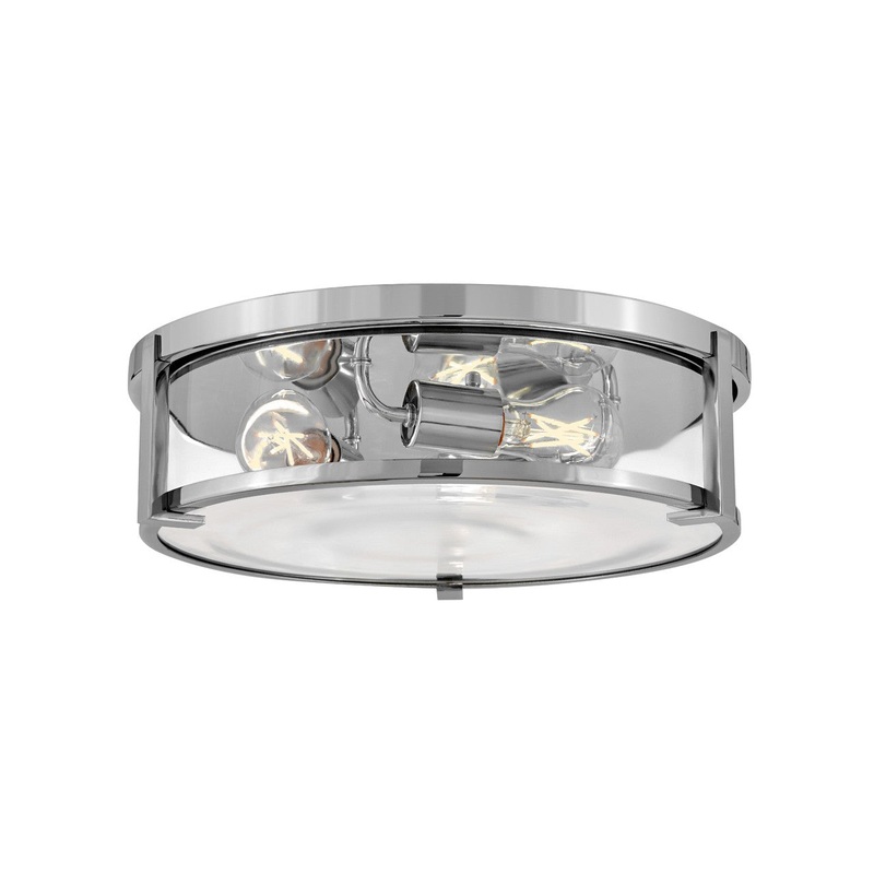 LED Flush Mount from the Lowell Collection in Chrome Finish by Hinkley