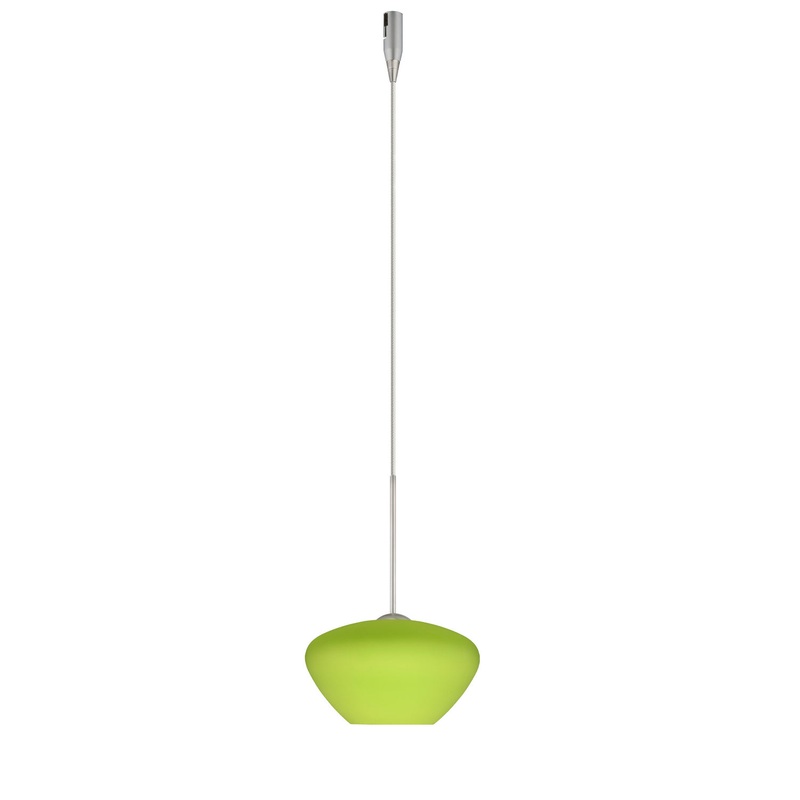 One Light Pendant from the Peri Collection in Satin Nickel Finish by Besa