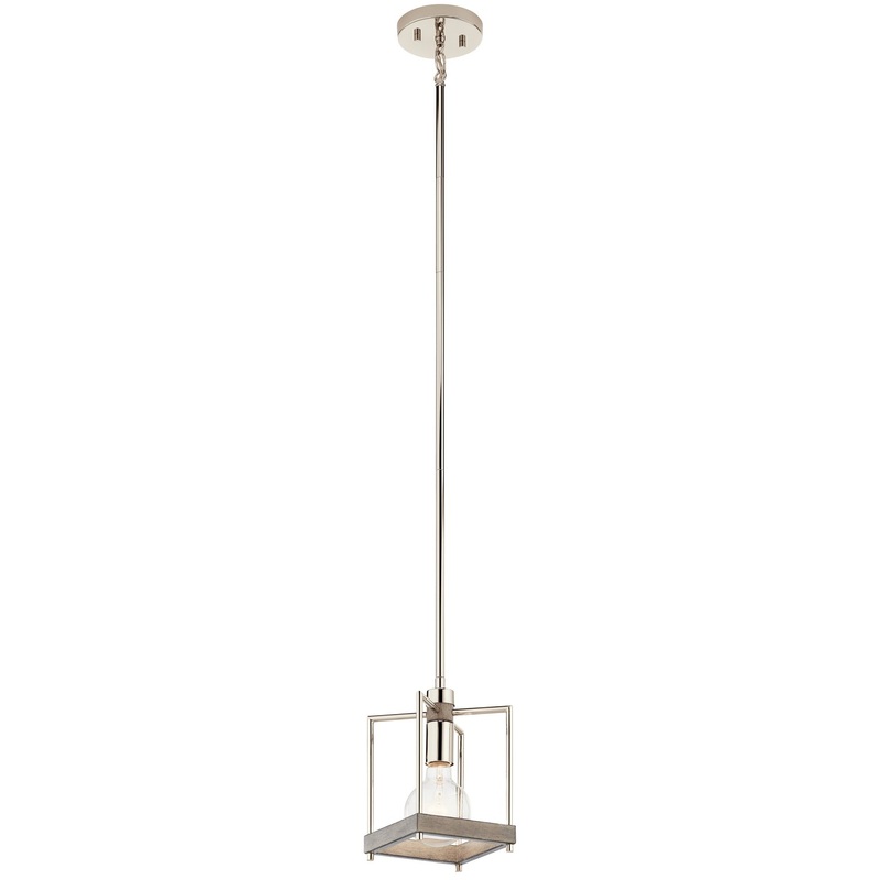 One Light Pendant from the Tanis Collection in Distressed Antique Gray Finish by Kichler
