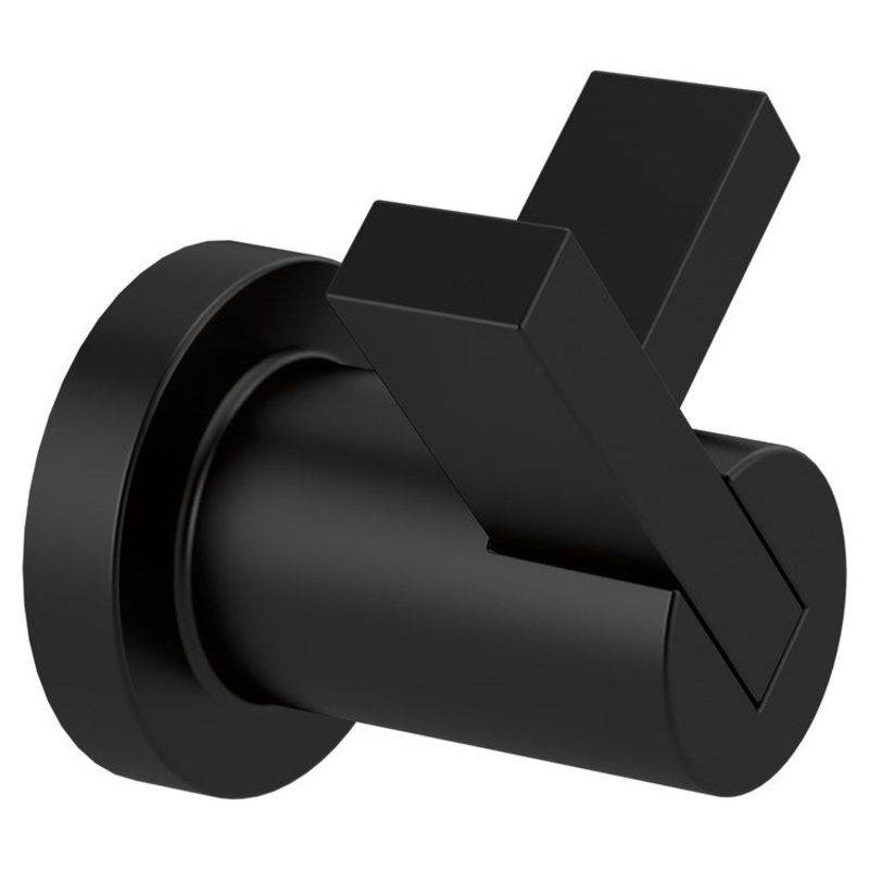 Robe Hook Litze Double Matte Black 2-7/16 Inch Wall Mount Metal