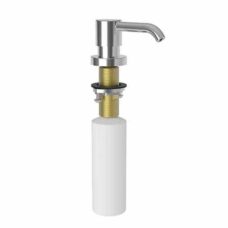 Soap Dispenser East Linear Midnight Chrome Deck Mount Brass Pump