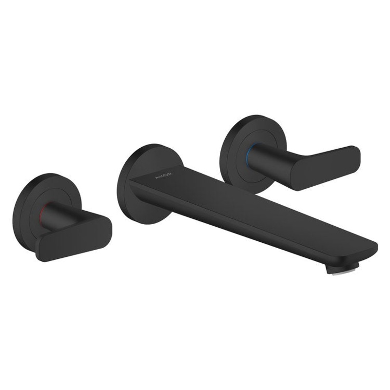 Tub Filler Trim Citterio C 2 Lever Matte Black ADA 8 Inch Spread Wall Mount 5.3 Gallons per Minute