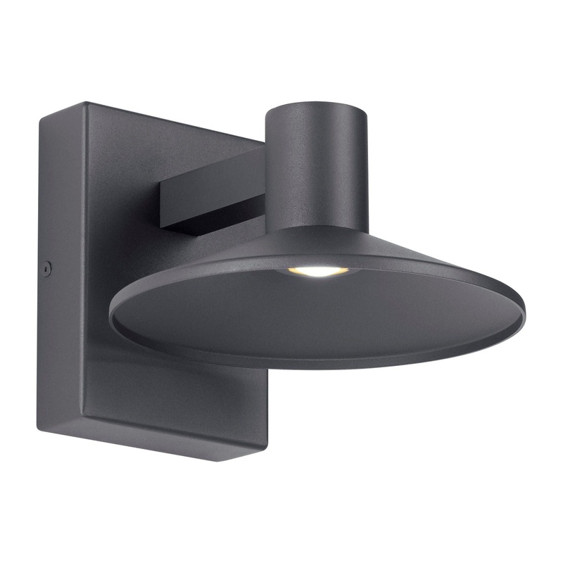 Ash 8 Outdoor Wall Charcoal with Dome Lens 2700K / 8W (Low Output) Button Photocontrol