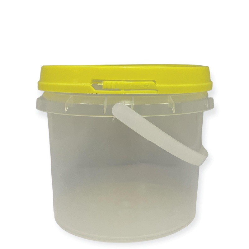Bulk 10 x 0.8L Honey Bucket with Lid – 1Kg Clear Tamper Proof Plastic Tub