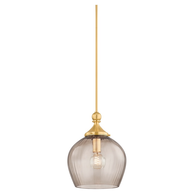 Chatton 1-Light Pendant Aged Brass