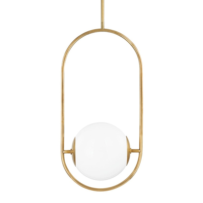 Corbett Lighting 273-43-VB Everley One Light Pendant Vintage Brass
