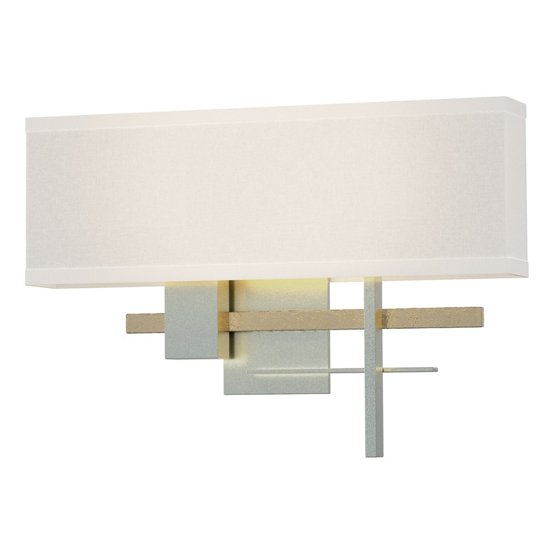 Cosmo Sconce Vintage Platinum Soft Gold Flax Shade (SE)