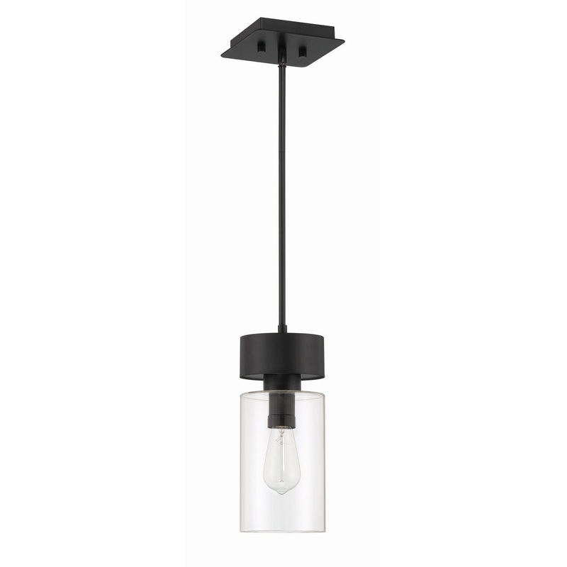 Craftmade ZA5321-MN Bennet One Light Outdoor Pendant Midnight