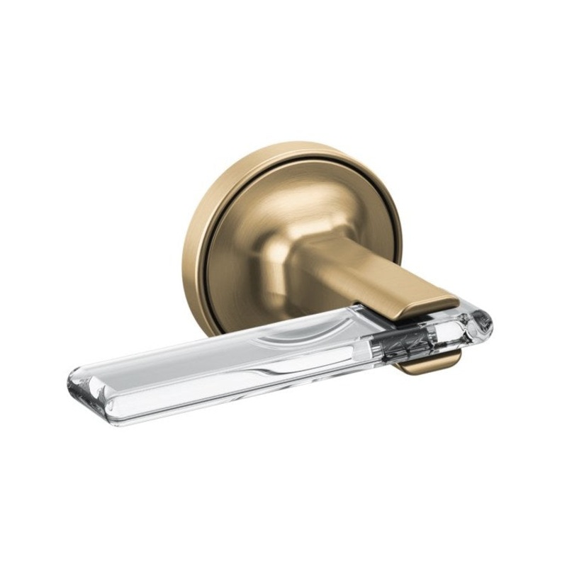 Handle Kit Allaria Zinc 2 Lever Brilliance Luxe Gold / Clear Acrylic ADA for Wall Mount Tub Filler
