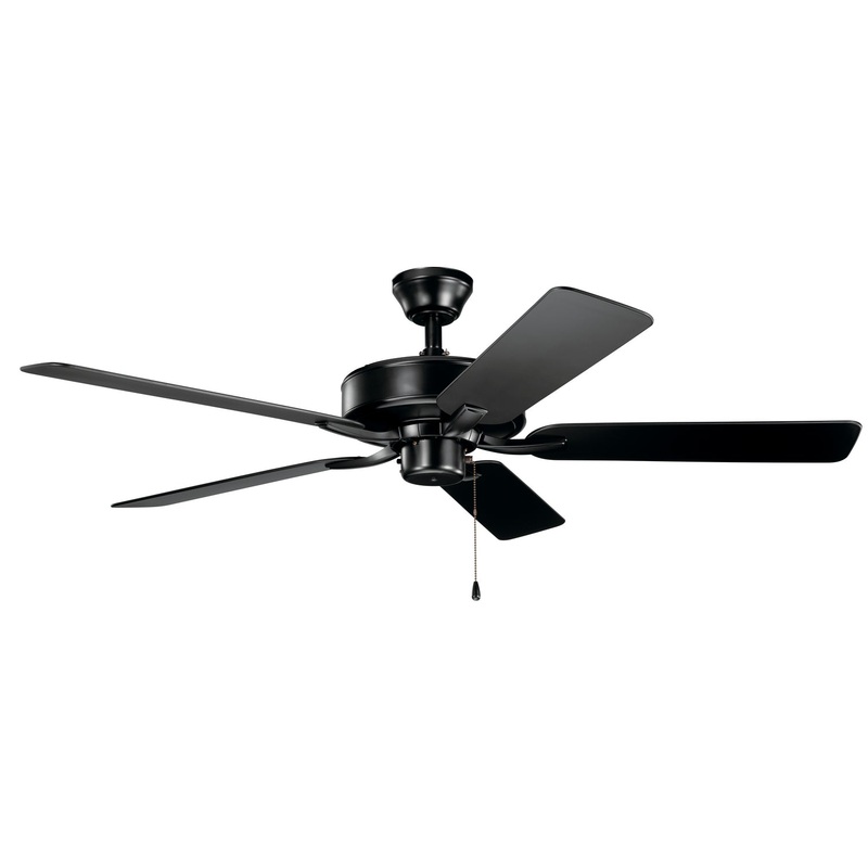Kichler 330015SBK 52″ Ceiling Fan, Satin Black
