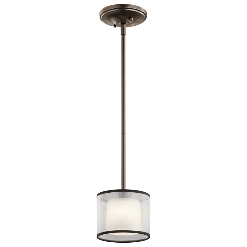 Kichler 43152MIZ One Light Mini Pendant, Mission Bronze