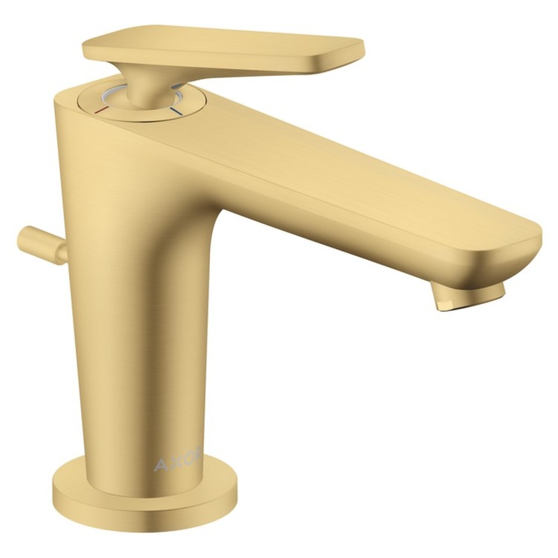 Lavatory Faucet Citterio C 90 1 Lever ADA WaterSense Brushed Gold Optic 1.2 Gallons per Minute Deck Mount Pop-Up 1 Hole CoolStart EcoRight AirPower Comfort Zone