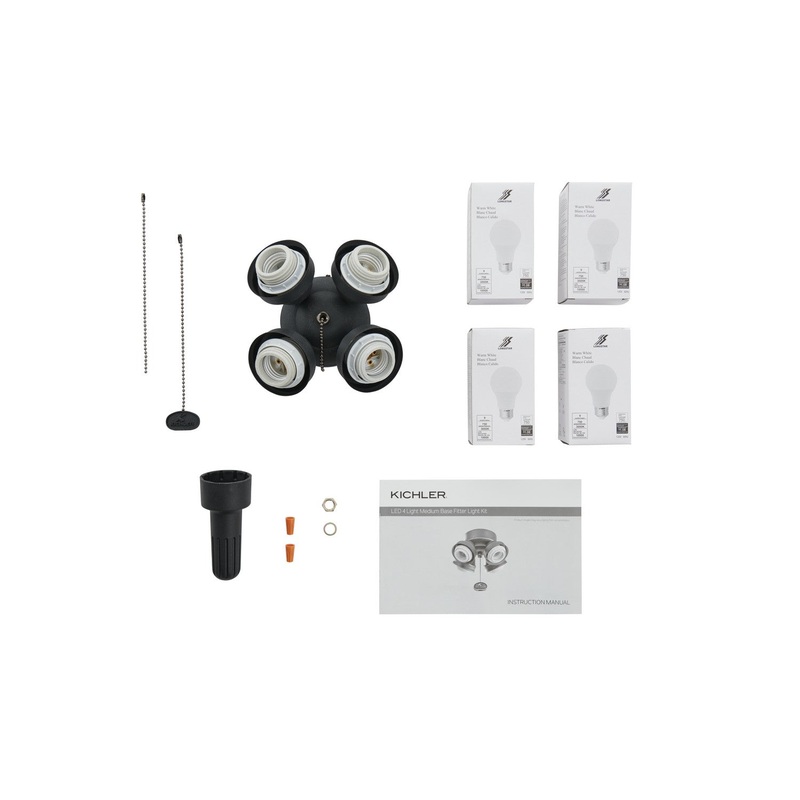 LED Fan Fitter from the Accessory Collection in Distressed Black Finish by Kichler