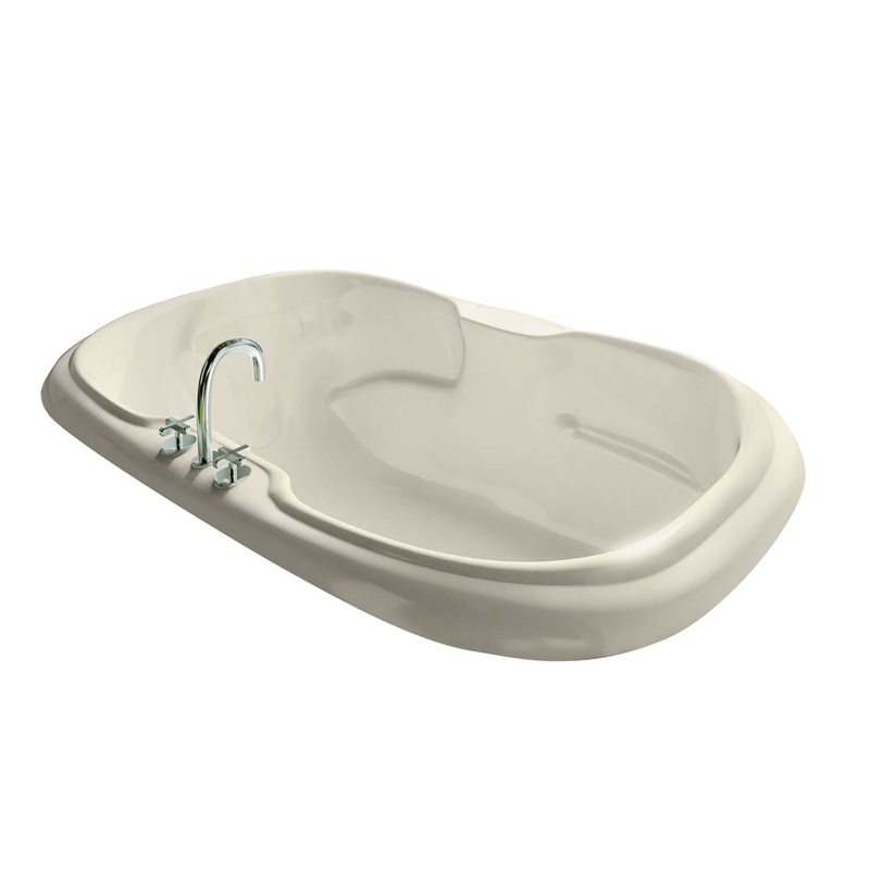 MAAX 101058-000-004-000 Calla 6042 Acrylic Drop-in Center Drain Bathtub in Bone
