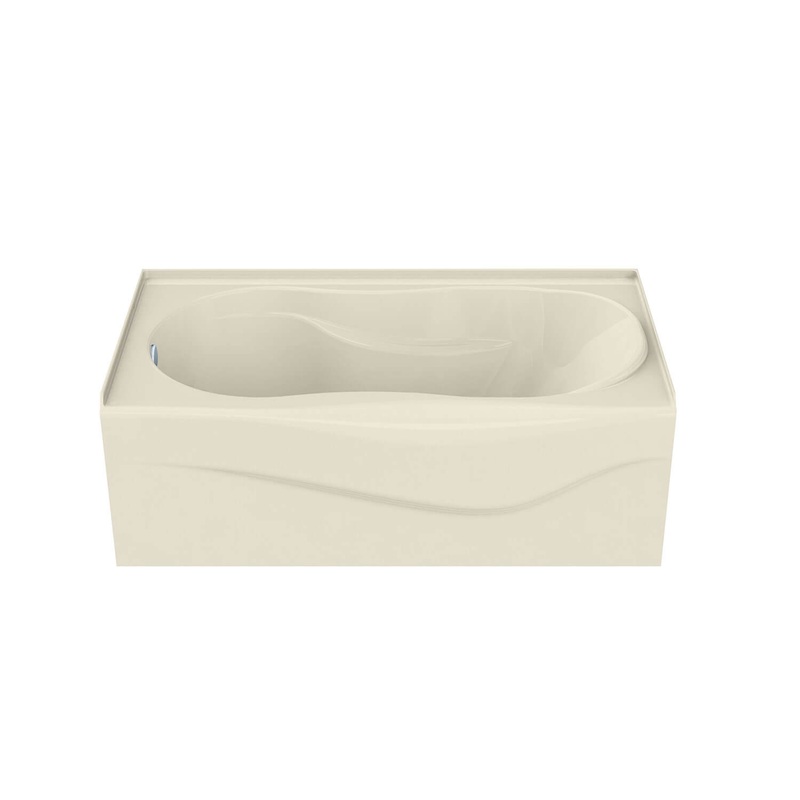 MAAX 105726-R-107-004 Murmur 6032 A Acrylic Alcove Right-Hand Drain Hydrosens Bathtub in Bone