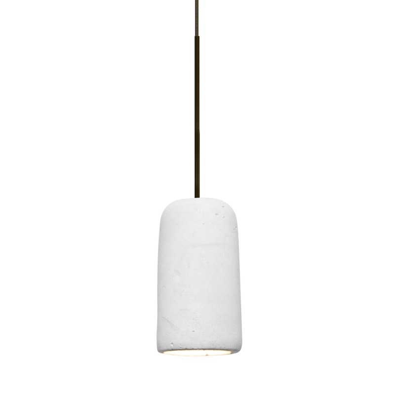 One Light Pendant from the Glide Collection in Bronze Finish by Besa
