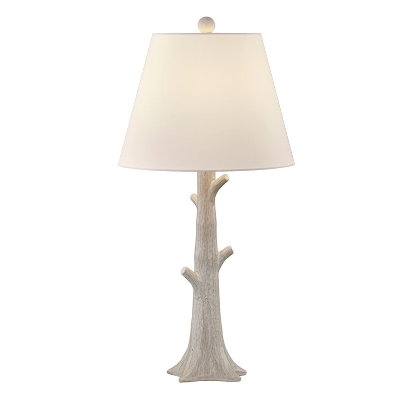Penny 1-Light Table Lamp Distressed White