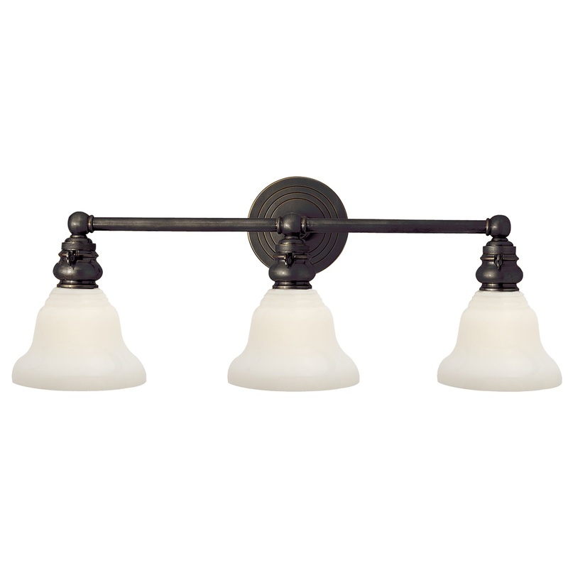 Three Light Wall Sconce from the Boston Collection in Bronze Finish by Visual Comfort Signature