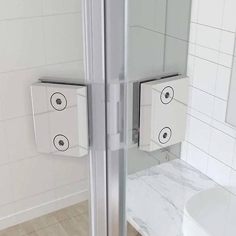 180 Degree Stainless steel Glass-to-Glass Shower Door Hinge in White