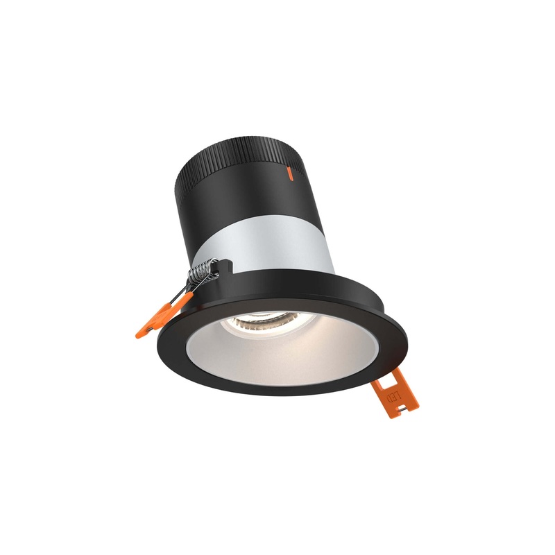 3″ Modular Downlight Alzak with Black Trim 60 Degrees Sloped Ceiling