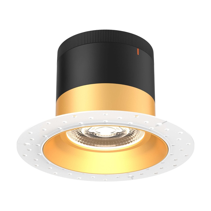 6″ Modular Downlight Gold (Trimless) 35 Degrees Regressed