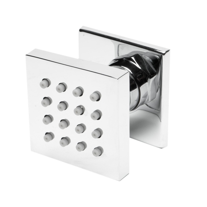 ALFI brand AB3820-PC Polished Chrome 2″ Square Adjustable Shower Body Spray