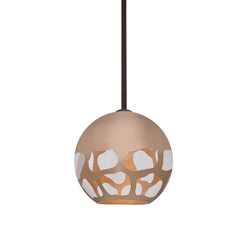 Besa 1TT-ROCKYCP-BR Rocky One Light Pendant Bronze