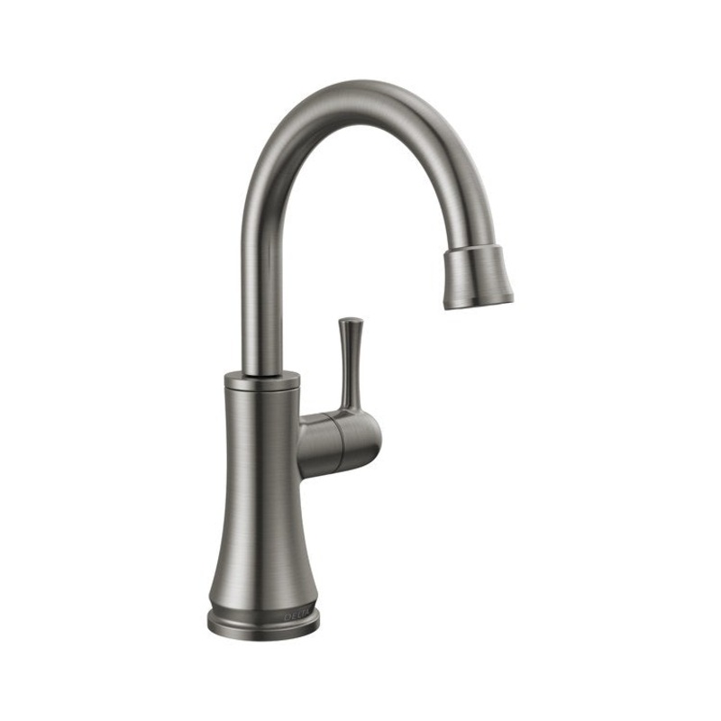 Beverage Faucet Transitional Cold Water Only with Air Gap 1 Lever ADA Black Stainless