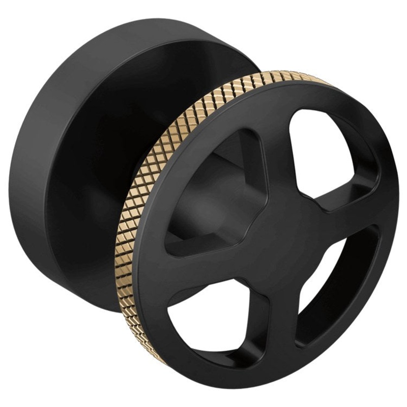 Handle Kit Litze Brass 2 Wheel Matte Black/Brilliance Luxe Gold for Wall Mount Tub Filler