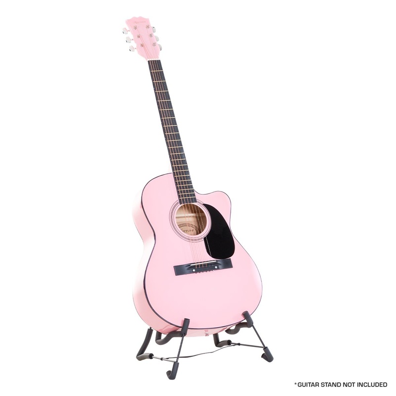 Karrera Acoustic Cutaway 40in Guitar – Pink