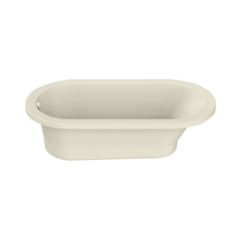MAAX 102788-056-004 Aigo 72 x 36 Acrylic Undermount End Drain Combined Hydrofeel & Aerofeel Bathtub in Bone