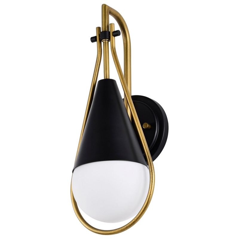 One Light Wall Sconce from the Admiral Collection in Matte Black Finish by Nuvo Lighting