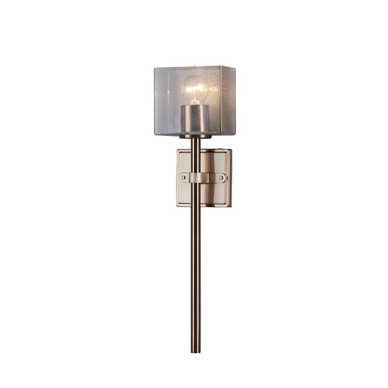 One Light Wall Sconce from the Spruce Collection in Brushed Brass Finish by Justice Designs