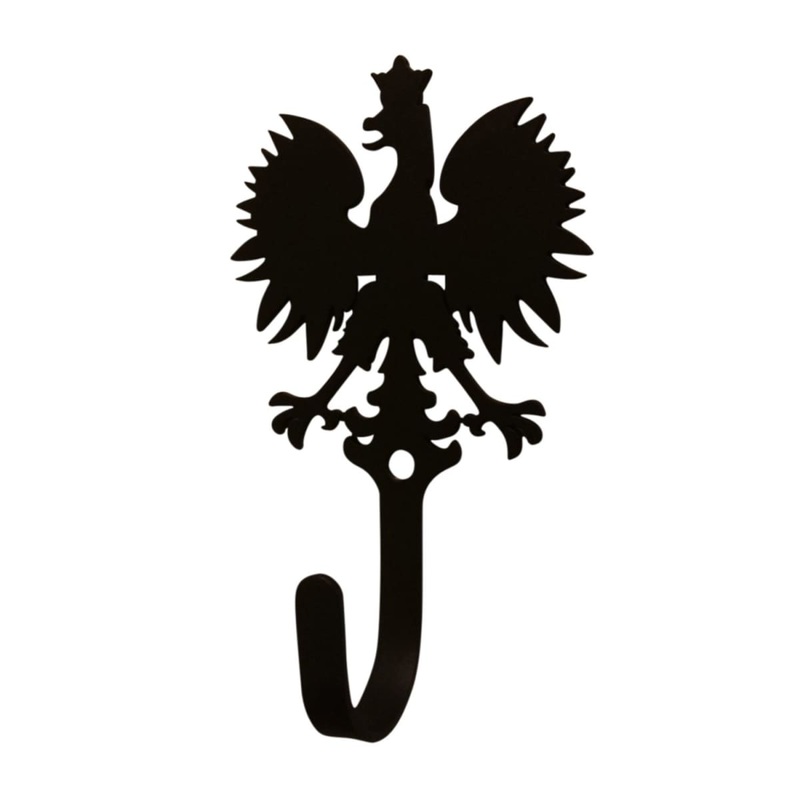 Village Wrought Iron WH-288-S Polish Eagle Wall Hook Small
