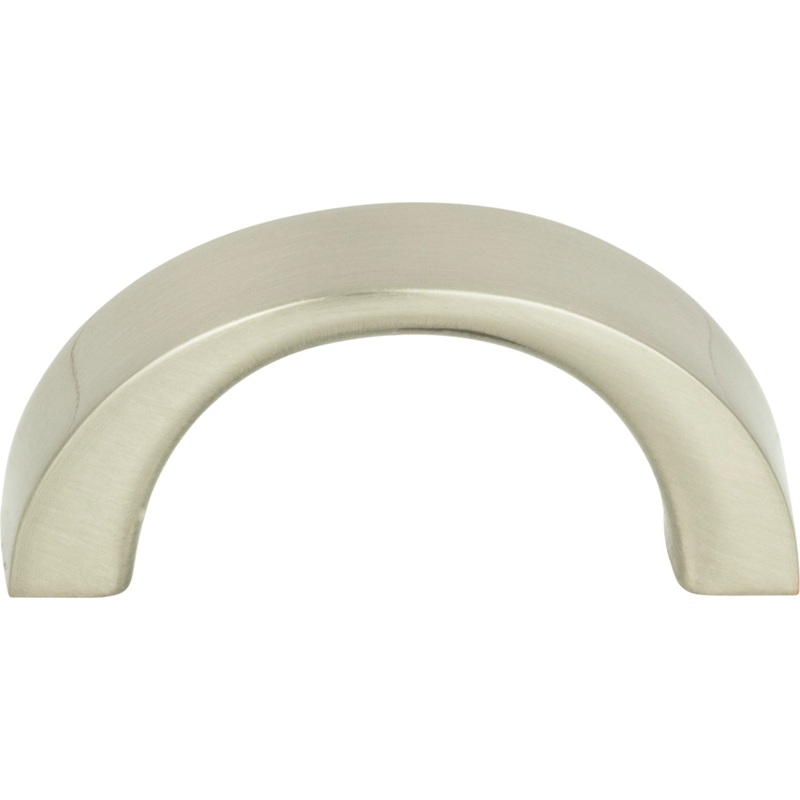 Atlas Homewares Tableau Curved Pull 1 7/16 Inch (c-c) Brushed Nickel