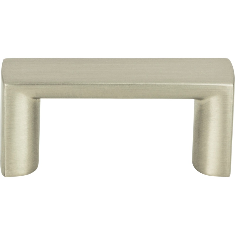 Atlas Homewares Tableau Squared Pull 1 7/16 Inch (c-c) Brushed Nickel