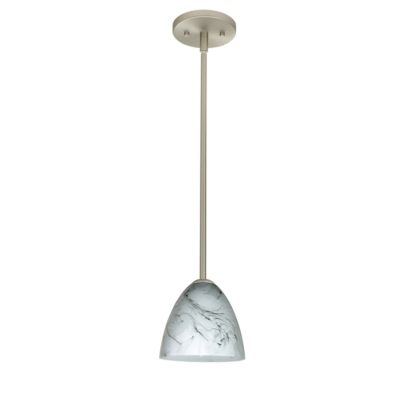 Besa 1TT-4470MG-SN Vila One Light Pendant Satin Nickel