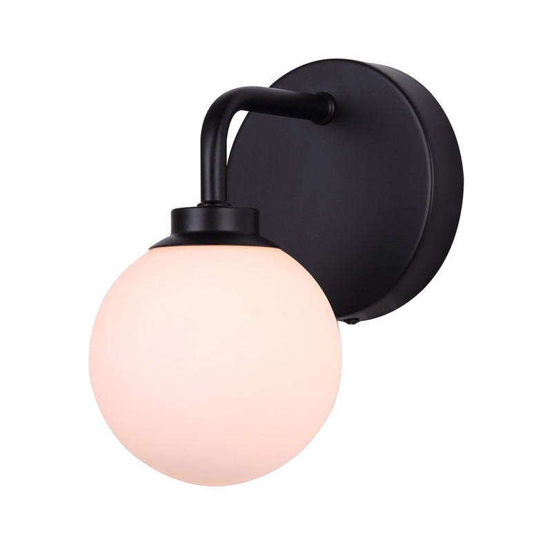Canarm IWF1105A01BK9 Asher One Light Wall Sconce Matte Black