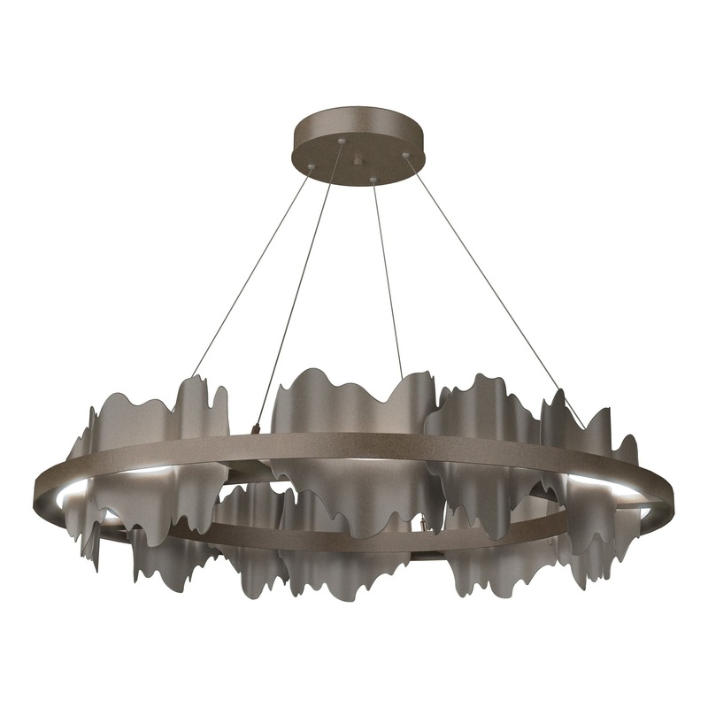 Hildene Circular LED Pendant Bronze Dark Smoke