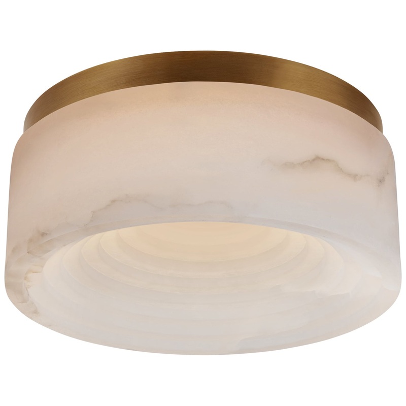 LED Flush Mount from the Otto Collection in Antique-Burnished Brass Finish by Visual Comfort Signature