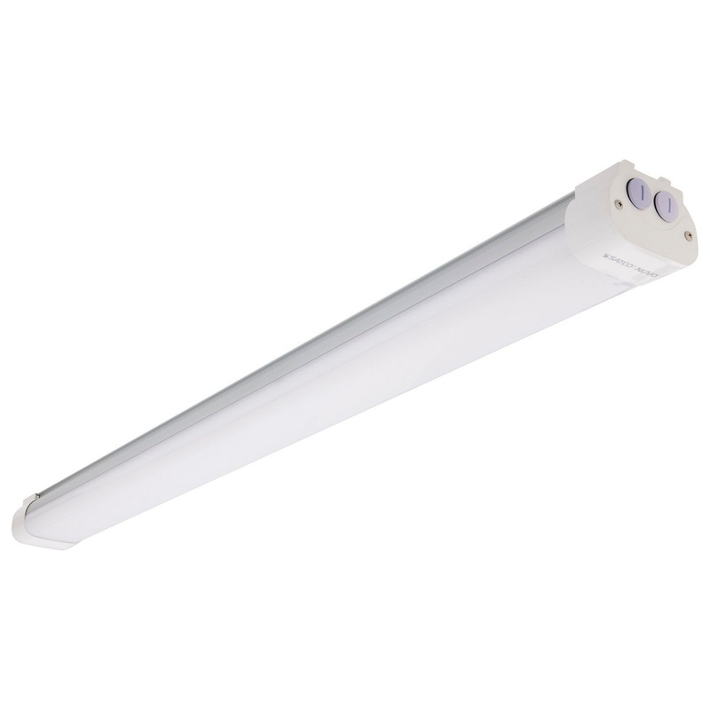 LED Tri-Proof Linear Fixture in White and Gray Finish by Nuvo Lighting