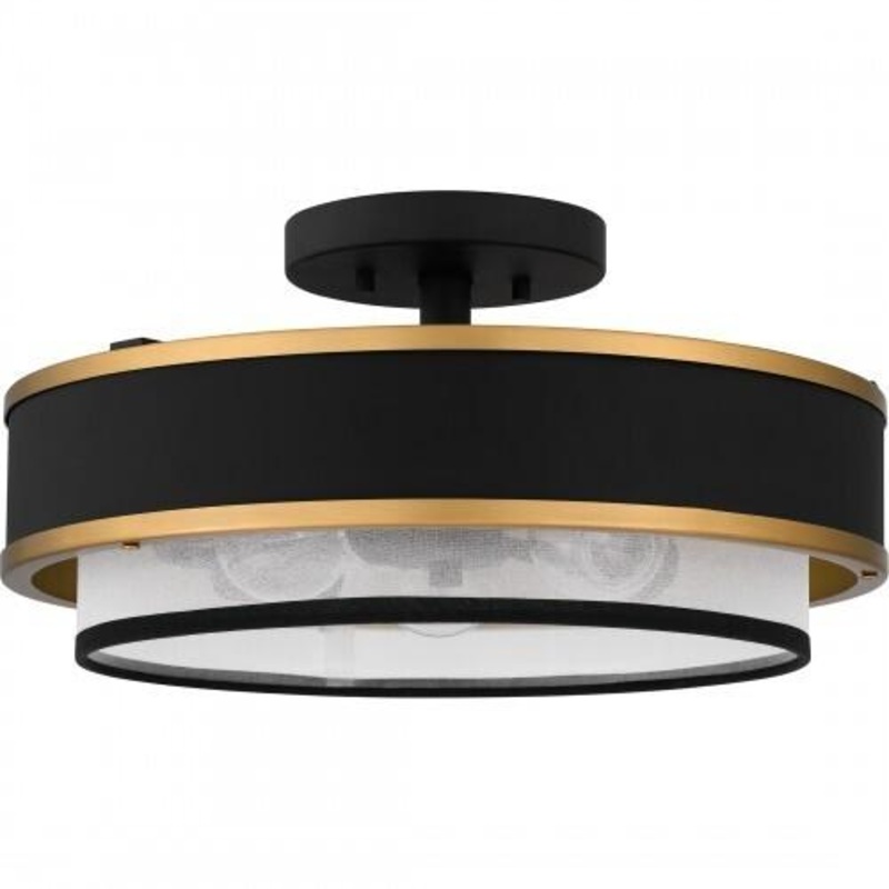 Quoizel QSF5572EK Quoizel Semi-Flush Mount Semi flush 3 lights earth black Semi-Flush Mount