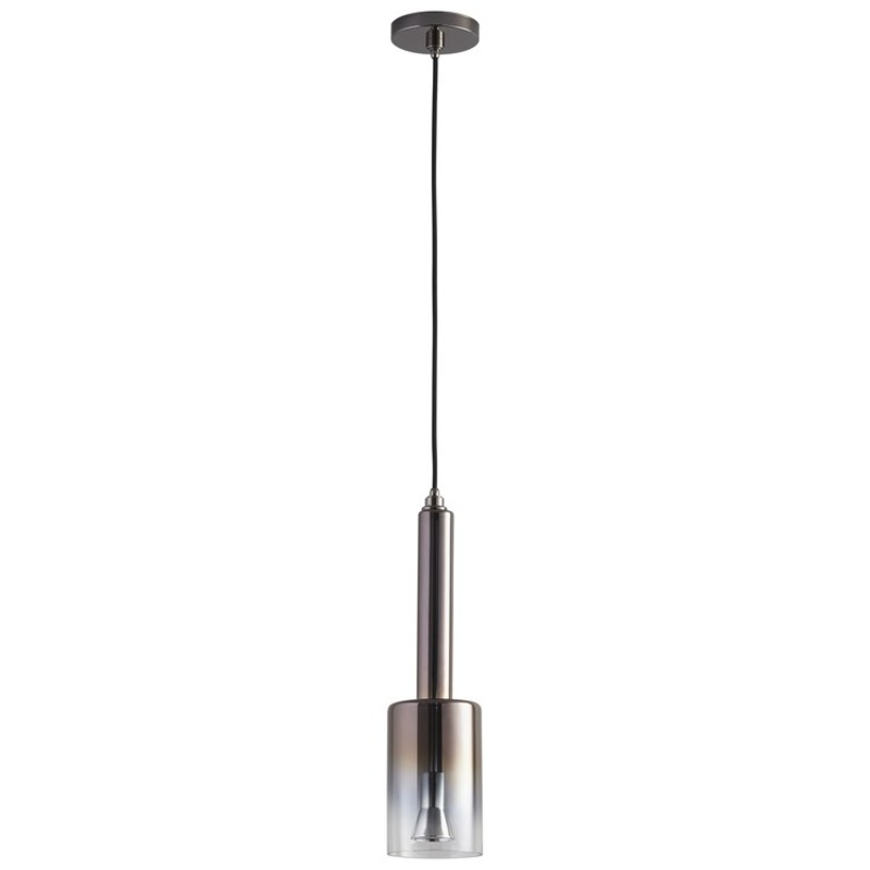 Spindle Single-Light LED Mini Pendant with Coffee Ombre Glass Shade
