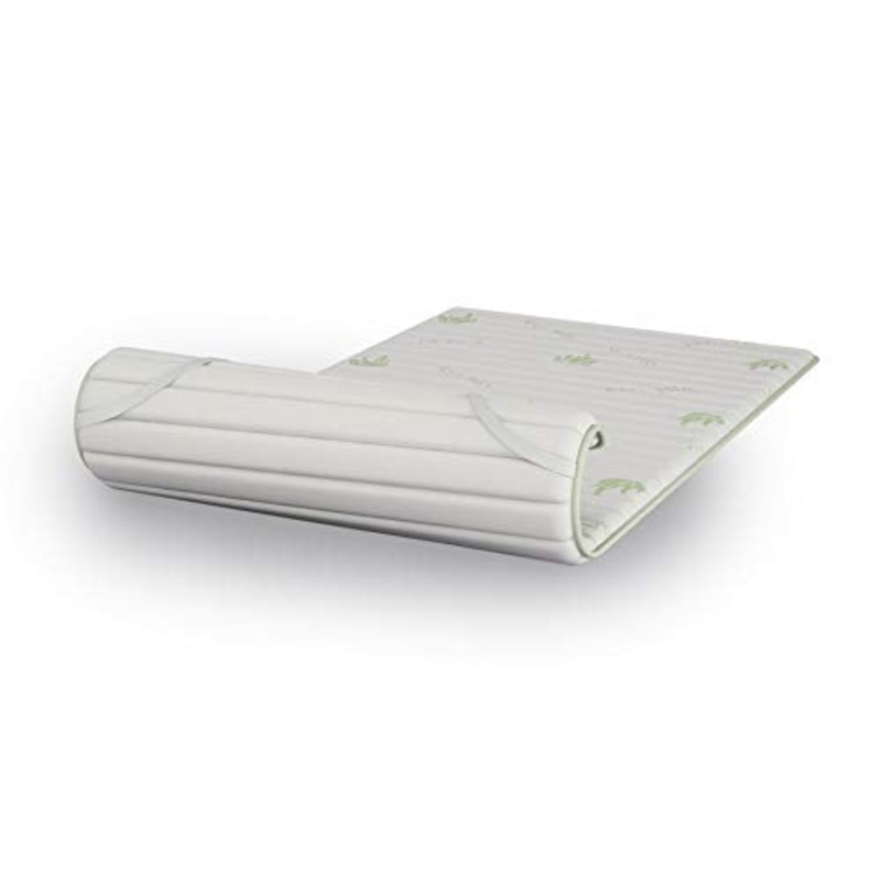 TOPPER con tessuto Aloe H3 cm in Visco Memory foam effetto morbida stuoia CORRETTORE per MATERASSO o Sovramaterasso matrimoniale 165×200