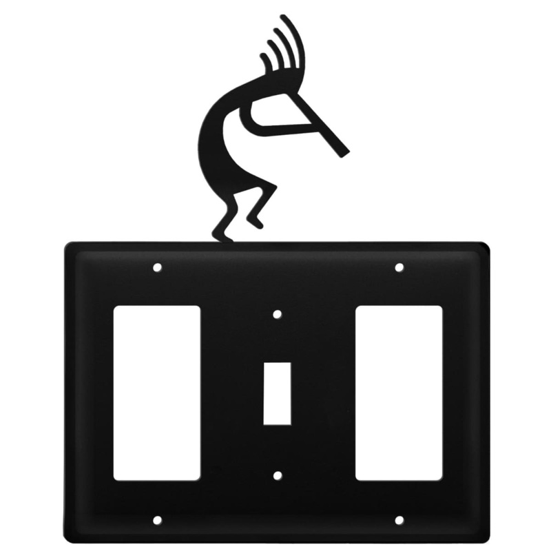 Village Wrought Iron EGSG-56 Triple Kokopelli Single GFI Switch and GFI Cover CUSTOM Product