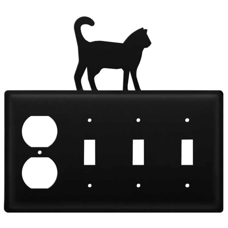 Village Wrought Iron EOSSS-6 Quad Cat Single Outlet and Triple Switch Cover CUSTOM Product